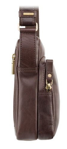 Mens Womens Unisex Visconti Real Leather Small Ziptop Bag Black Or Brown 40 68 - Picture 49 of 51