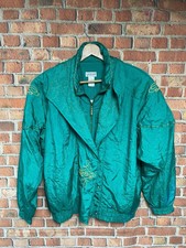 Woman's Retro Vintage Style Teal Green Jacket Size M Lavon By Cheerful Corp