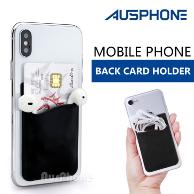 Silicone Credit Card Holder Cell Phone Wallet Pocket Sticker
