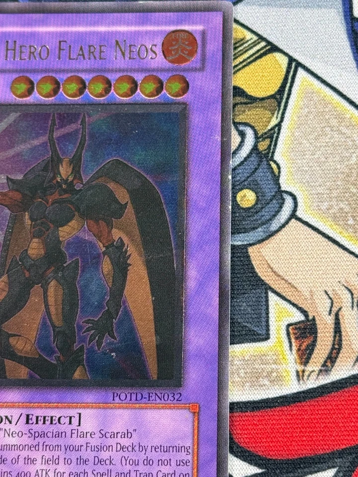 Yugioh Elemental Hero Flare Neos POTD-EN032 1st Edition Ultimate Rare Played - Image 4 of 4