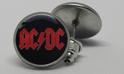 AC DC Logo Stud Earring - Single or Pair - Boys Mens Womans Steel Ear ...