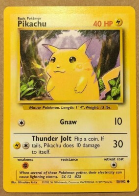 PSA 9/10?? PIKACHU #58 GEM MINT Yellow Cheek Pokemon Base Set | eBay