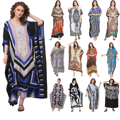 Women's Summer Boho Casual Long Sundress Maxi Evening Party Kaftan Beach Dress