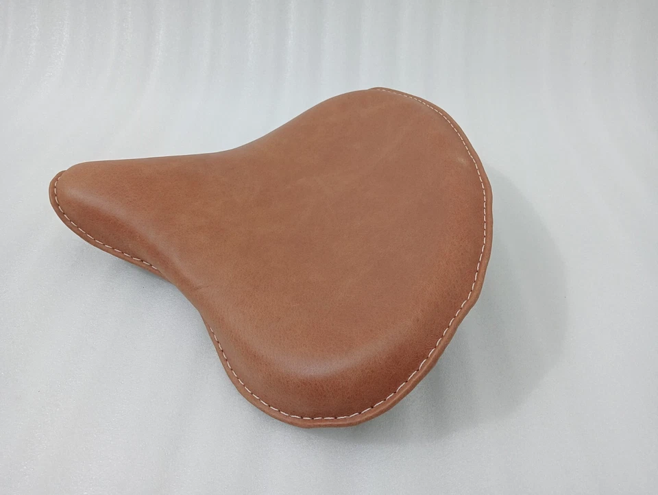 Genuine Leather HARLEY WLA WLC VL UL EL WL KNUCKLEHEAD SOLO SEAT FLATHEAD BROWN Foto 4 de 4