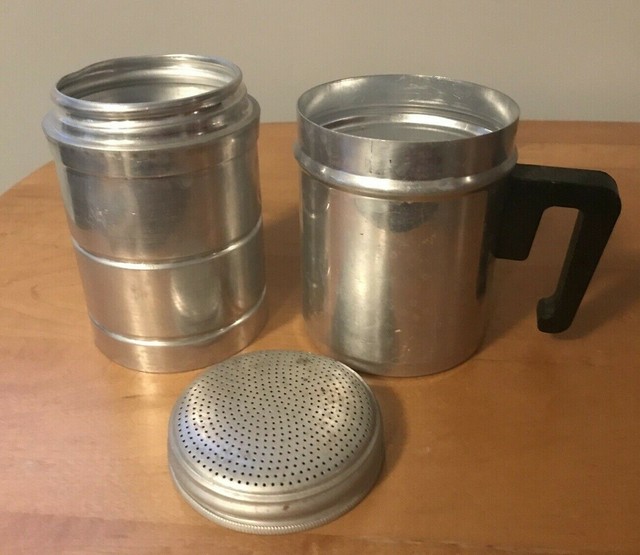 Vintage Aluminum Salt Or Powdered Sugar Shaker With Handle Metal 4 3/4" BH3 eBay