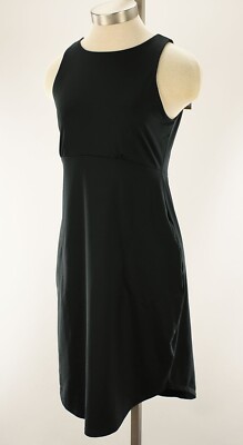prAna Black EMERALD LAKE Rounded Hem Sleeveless Dress Pockets MEDIUM NWT