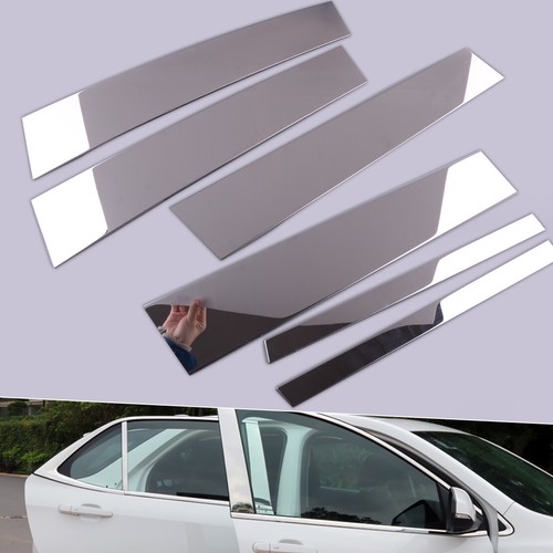 6x Chrome Door Pillar Trim Cover Decal Set Fit for Chevrolet Equinox