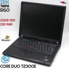NOTEBOOK IBM LENOVO THINKPAD R60 DUAL CORE LAPTOP 250GB HDD 2GB RAM WINDOWS XP