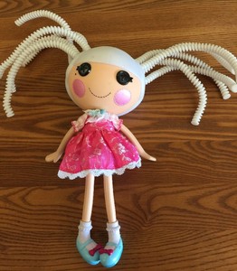 Lalaloopsy White Hair Long Girl Doll Toy Mga Entertainment Button
