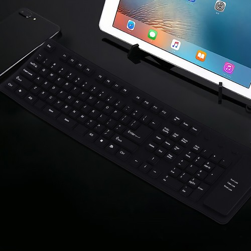 Wasserdichte Silikon Tastatur Tragbare Notebook Tastatur Slient Tastatur - Bild 5 von 12