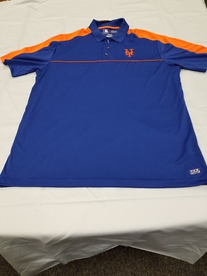 *NEW* MLB NEW YORK Mets Majestic Golf Shirt Men's Sz S