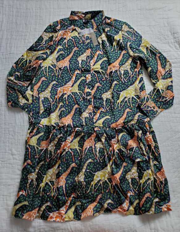 NEW WOMEN'S XSP J CREW GIRAFFE SHIRTDRESS DROP HEM SHIRT DRESS eBay