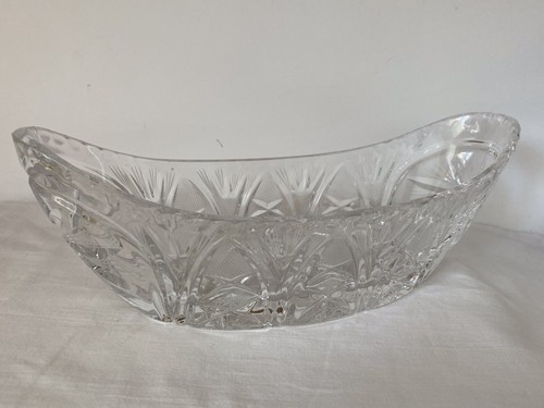 Vintage Kristall Cranberry/Relish Schale mit Davidstern - Bild 3 von 12