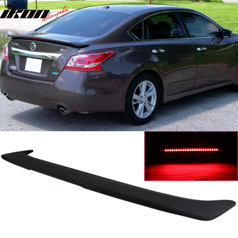 Fits 13-15 Nissan Altima OE Style Trunk Spoiler W/LED Brake Light Matte Black
