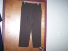 DON CASTER Career Slacks Pants Brown Sz 14 Pleated Front Waist Elastic Back EUC — photo 4