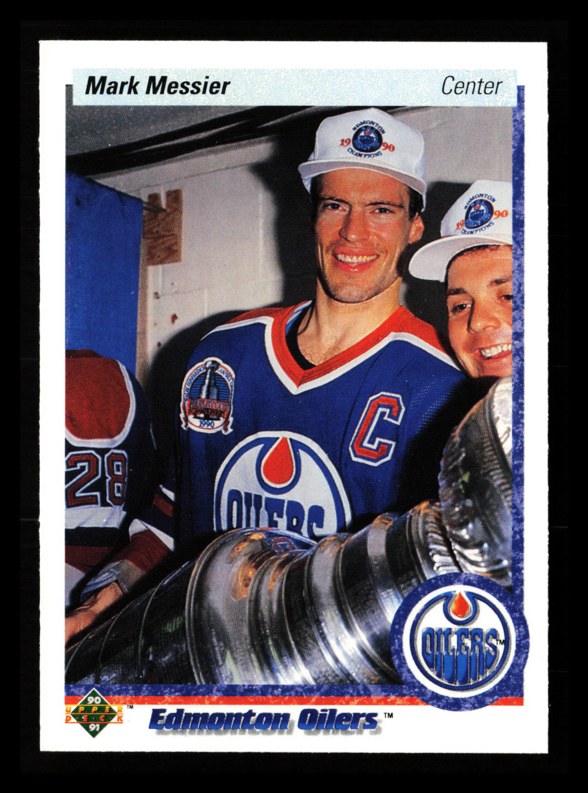 Mark Messier 1990-91 Upper Deck Hockey NHL #44c Edmonton Oilers