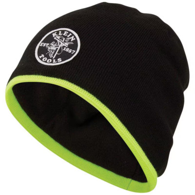 Knit Beanie | Tools Klein Lined Fleece Black Yellow Nwt