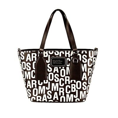 Marc Jacobs Small Black White Monogram Print Saffiano Marc Jacobs Small Black White Monogram Print Saffiano