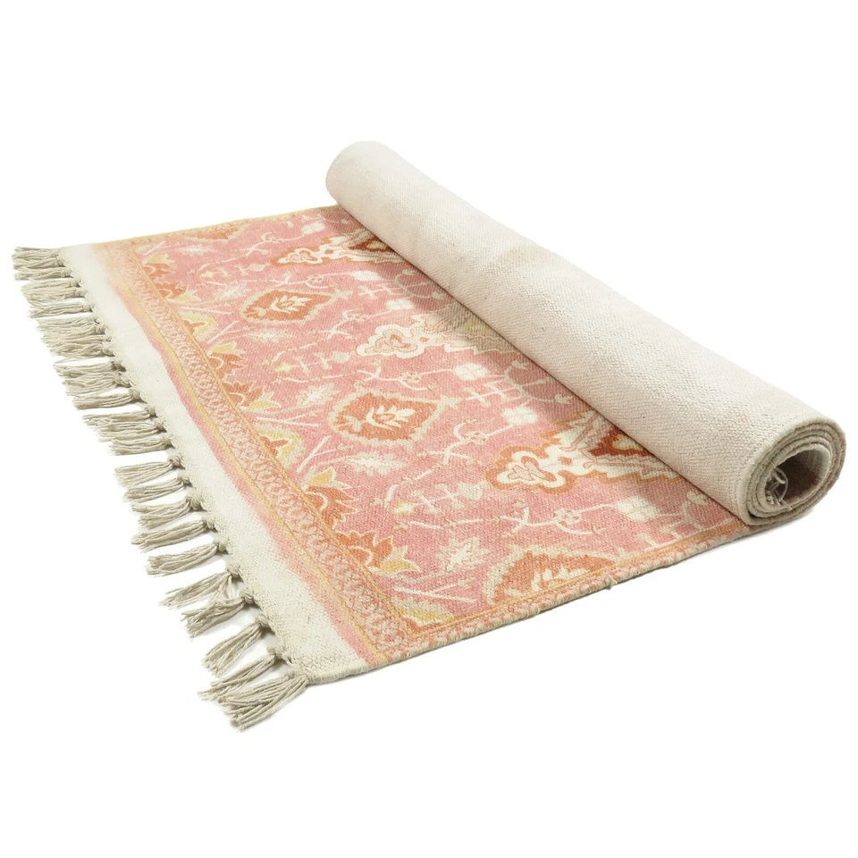 Alfombra de área Oussum mezcla de campo boho flecos alfombra de piso sala alfombra corredor Foto 3 de 4