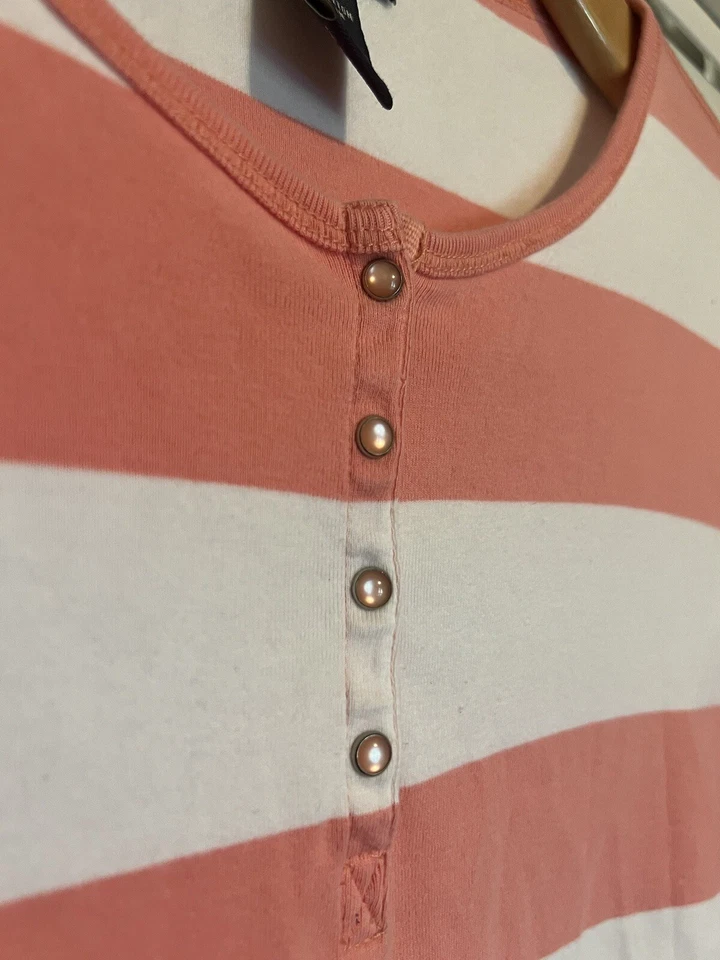 Женская рубашка VAN HEUSEN размер Xlarge XL блузка футболка с коротким рукавом в полоску - Изображение 2 из 4