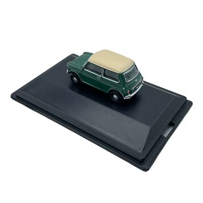 Austin Mini Cooper Almond Green with White Roof Diecast car 1:76
