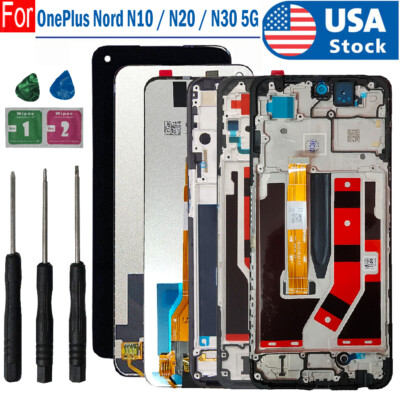 Replace For OnePlus Nord N30 N20 N10 5G LCD Display Touch Screen Digitizer±Frame