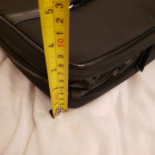NEW Large LANCOME makeup travel carrying case Black Red Lining Double Zip Bow - Picture 10 of 10