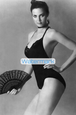 Young LYNDA CARTER in Sexy Lingerie w/ a Fan ** Pro Pigment Print (8.5