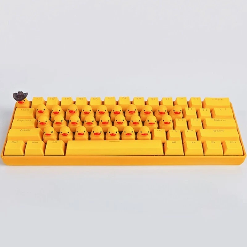 Yellow Cute Duck Mechanical Keyboard Press Crow USB Interface Keyboard Collect - Image 3 of 4