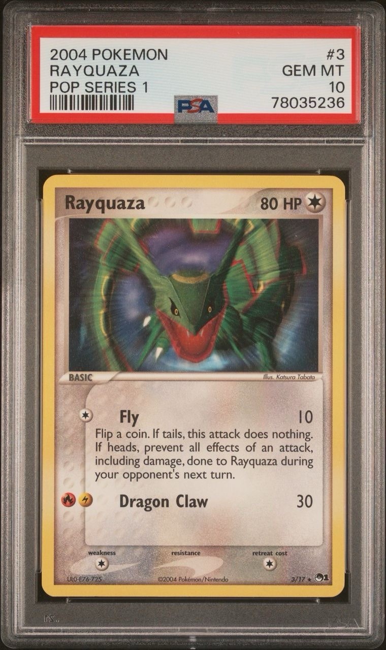 Pokemon Rayquaza POP Series 1 Rare #3 PSA 10 Gem Mint POP 16