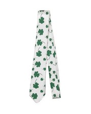 St Patrick's Day Neckties Green Tie Shamrock Clover Neck Tie for Festival