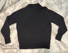 Vtg Turnbull & Asser Black High Mock Neck Sweater Size Med