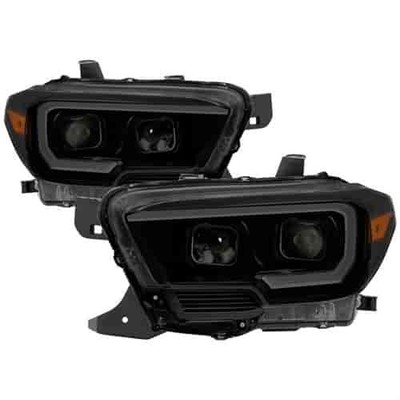 Spyder Auto xTune Light Bar DRL Projector Headlights 2016-2018 Toyota Tacoma
