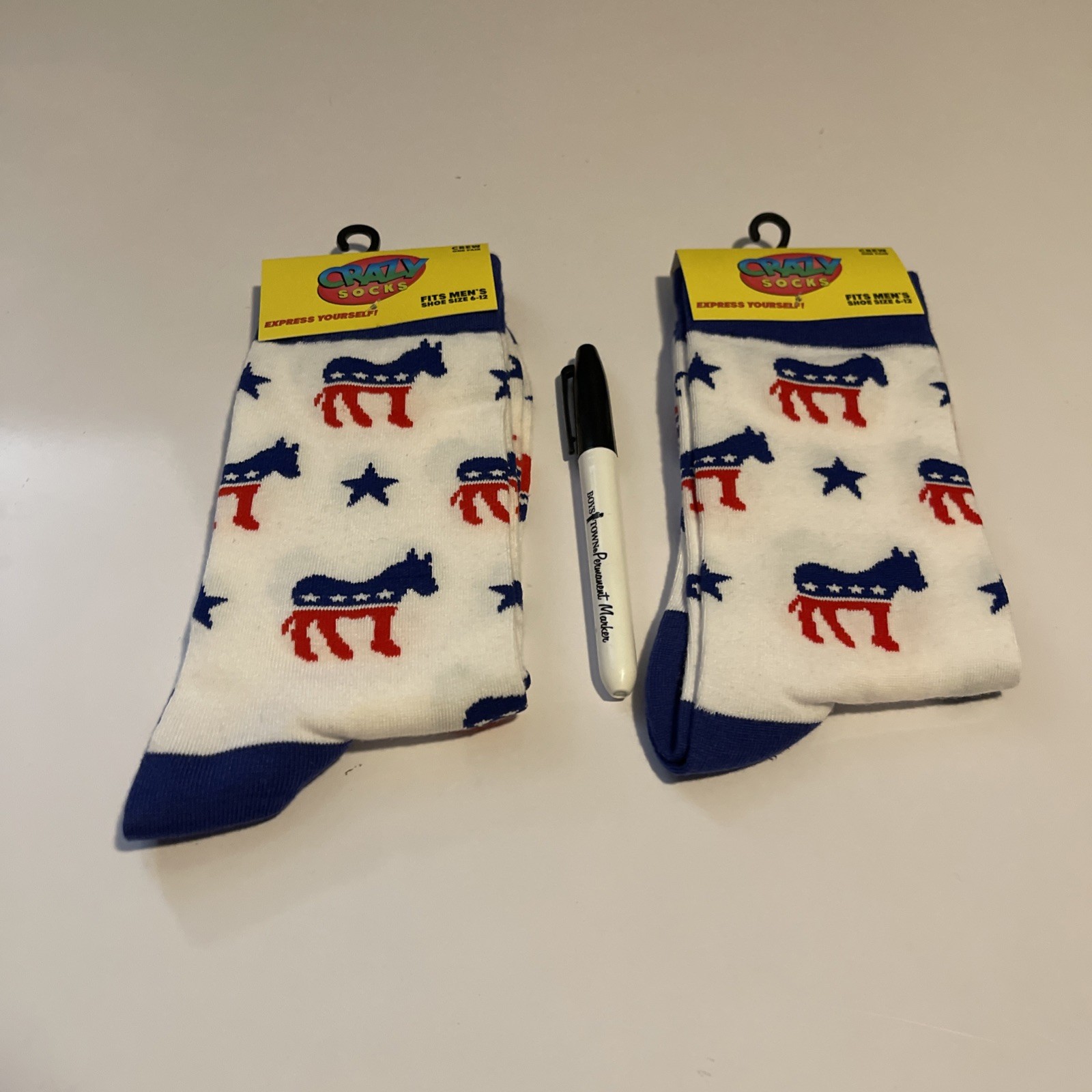 2pair Democrat Donkey Socks Crazy Crew Socks Express Yoursel