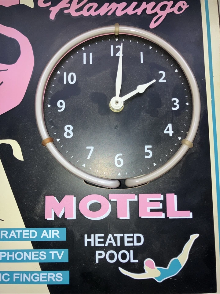 Reloj con letrero de pared Flamingo Casino Motel Las Vegas Foto 4 de 4