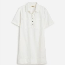 NWT Madewell Dress White Denim Popover XXL