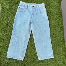 Vtg Faded Glory Kids Light Blue Jeans Denim Pants Toddler 3T Adjustable Waist