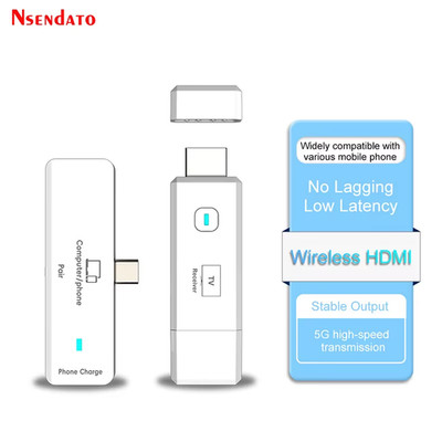 5.8G 1080P Wireless HDMI Video Audio Transmitter Receiver Extender 50m Wifi Disp