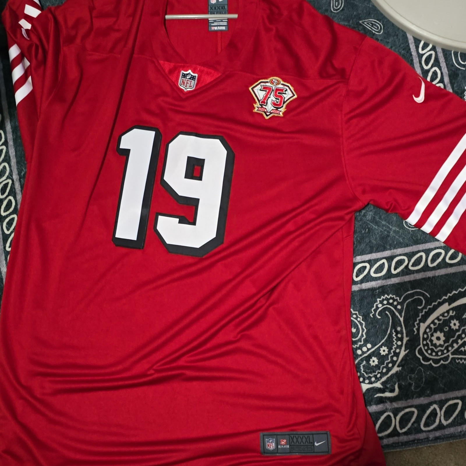 Nike Deebo Samuel #19 San Francisco 49ers NFL Football Jersey Red/White XXXXL
