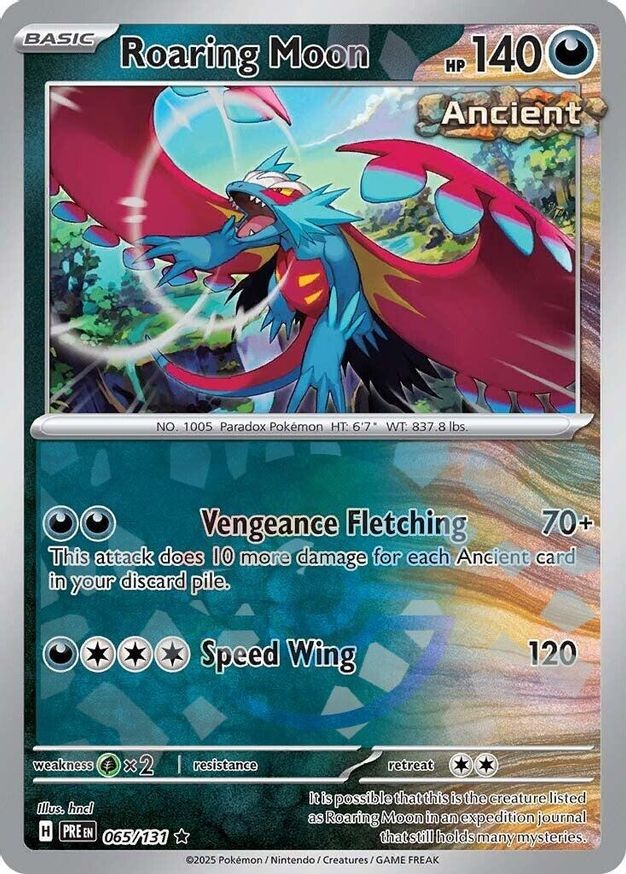 Roaring Moon (Poke Ball Pattern) (65/356) Prismatic Evolutions NM REVERSE HOLO