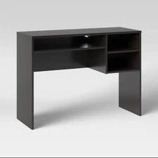 Target Black Desk with 3 compartments, not very big, already built 