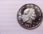1981 World Wide Mint 1 oz Silver 0.999 Silver Round ***