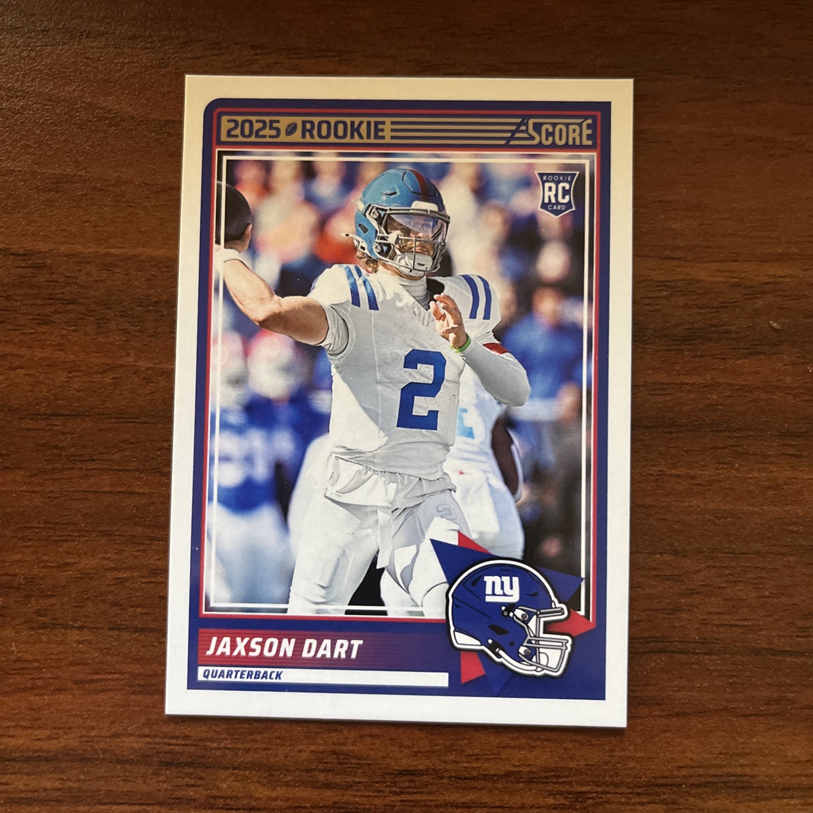 2025 Panini Score Football Jaxson Dart Rookie RC #35 Giants