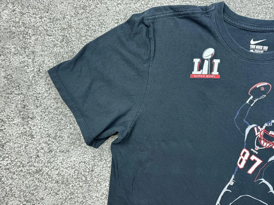 Rob Gronkowski Shirt Mens XL Black Spiking Football Superbowl LI Patriots Nike - Image 4 of 4