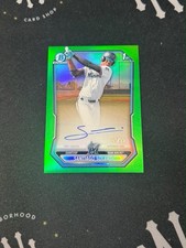 Santiago Solarte Bowman Chrome 2026 Green Refractor /99 Auto