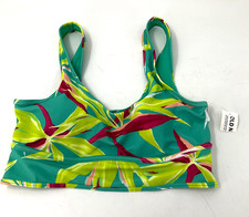 Old Navy Women's Floral Scoop-Neck Bikini Swim Top Multicolor Size Medium NWT