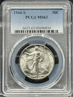 1944 S Walking Liberty Half Dollar PCGS MS-63