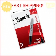 Sharpie Super Permanent Markers, Fine Point, Black, 12 Count