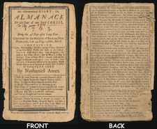 SCARCE 1763 ASTROMICAL ALMANAC/DIARY by NATHANIEL AMES (24 pgs) FREE SHIP