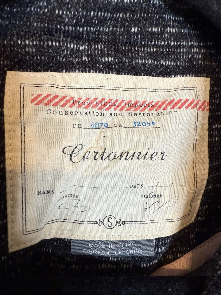 Blazer Cartonnier Anthropologie Feminino Pequeno Preto Branco Tweed Academia Preppy - Imagem 3 de 4